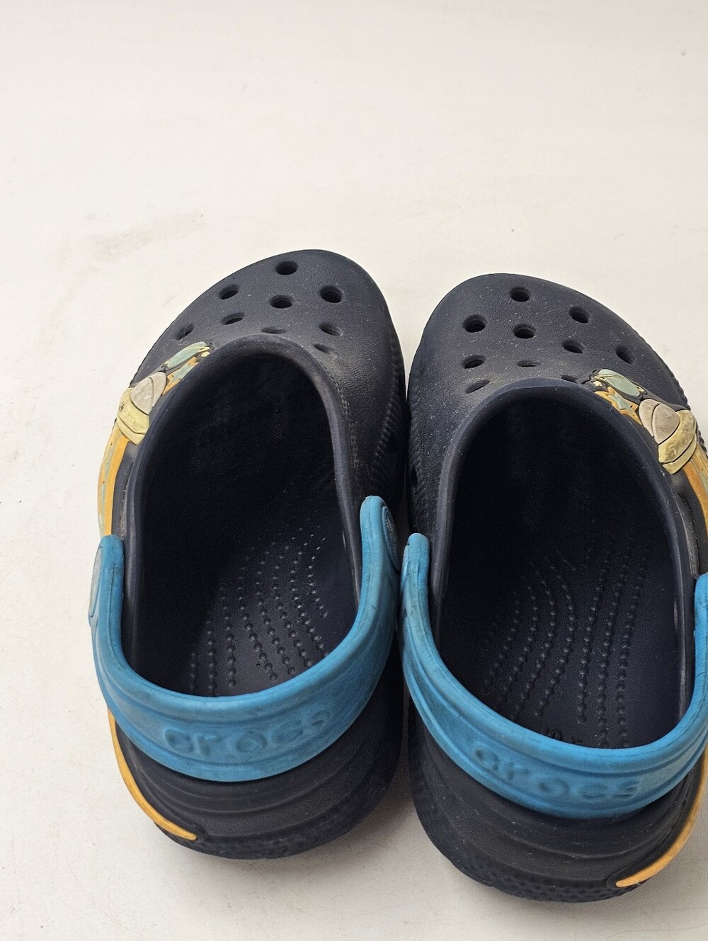 Crocs Kids Classic UFO Lights Clog Navy Blue Space Light Up Size C10 211623 - Picture 7 of 10